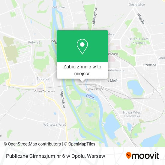 Mapa Publiczne Gimnazjum nr 6 w Opolu