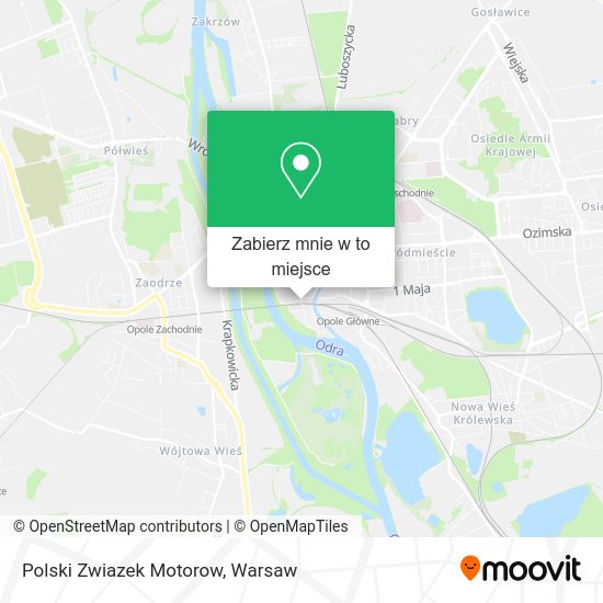 Mapa Polski Zwiazek Motorow