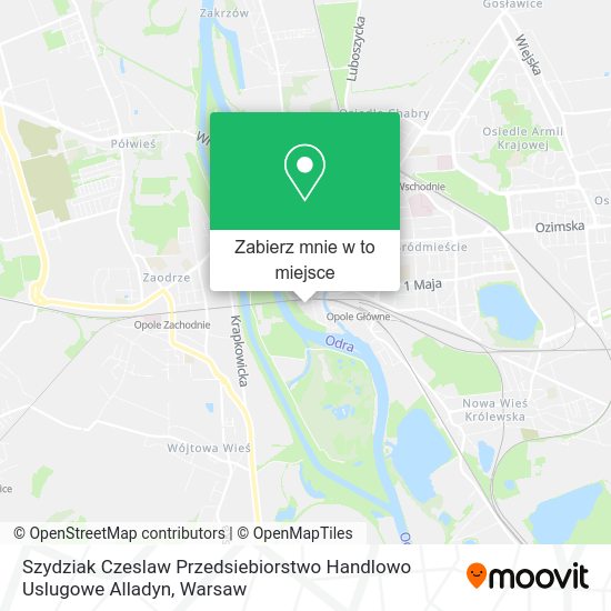 Mapa Szydziak Czeslaw Przedsiebiorstwo Handlowo Uslugowe Alladyn