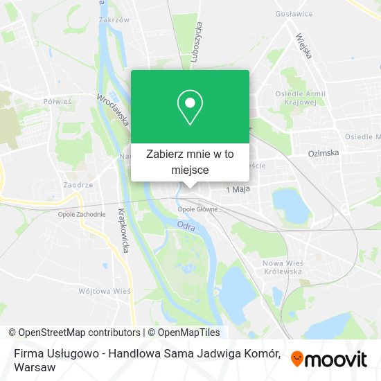 Mapa Firma Usługowo - Handlowa Sama Jadwiga Komór