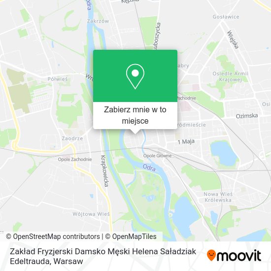 Mapa Zakład Fryzjerski Damsko Męski Helena Saładziak Edeltrauda