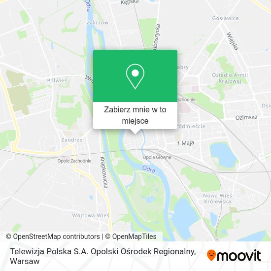 Mapa Telewizja Polska S.A. Opolski Ośrodek Regionalny