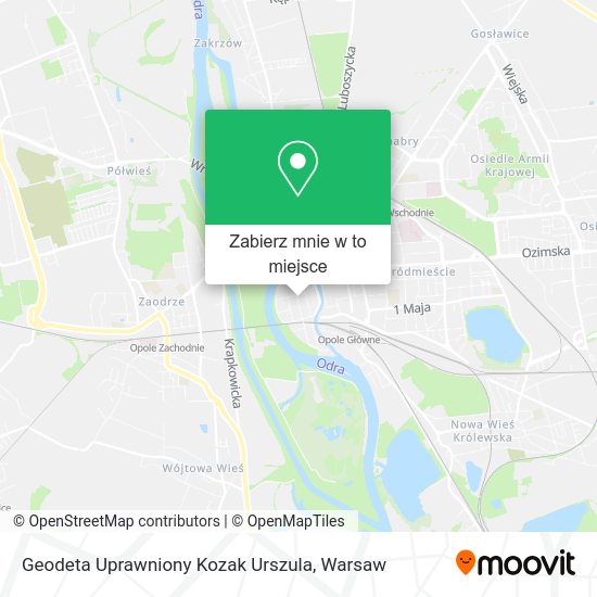 Mapa Geodeta Uprawniony Kozak Urszula