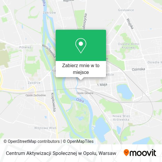 Mapa Centrum Aktywizacji Społecznej w Opolu