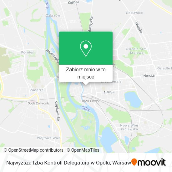 Mapa Najwyzsza Izba Kontroli Delegatura w Opolu