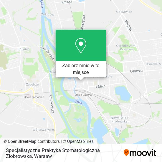 Mapa Specjalistyczna Praktyka Stomatologiczna Ziobrowska