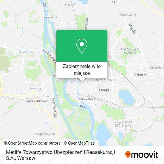 Mapa Metlife Towarzystwo Ubezpieczeń i Reasekuracji S.A.