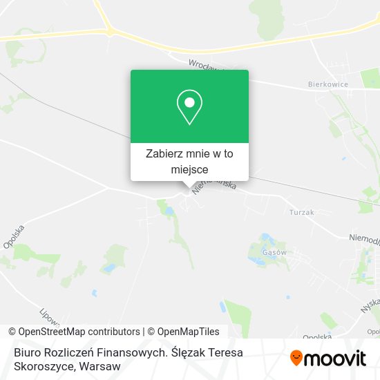 Mapa Biuro Rozliczeń Finansowych. Ślęzak Teresa Skoroszyce