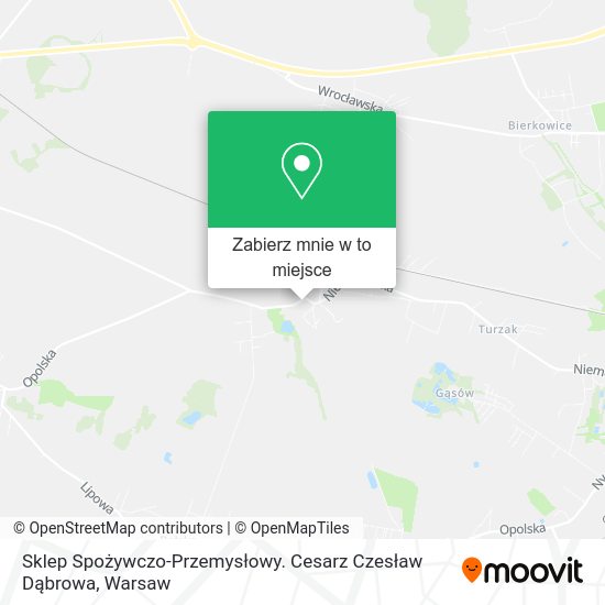 Mapa Sklep Spożywczo-Przemysłowy. Cesarz Czesław Dąbrowa