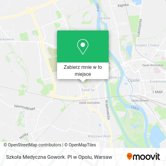 Mapa Szkoła Medyczna Gowork. Pl w Opolu