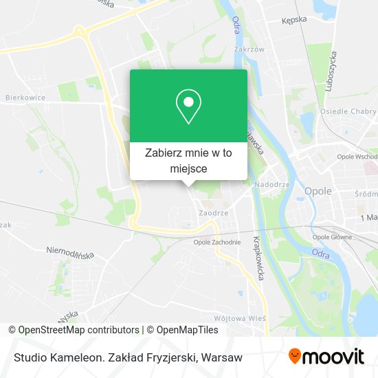 Mapa Studio Kameleon. Zakład Fryzjerski