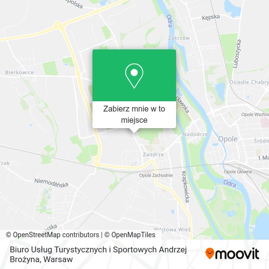 Mapa Biuro Usług Turystycznych i Sportowych Andrzej Brożyna