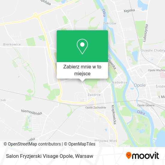 Mapa Salon Fryzjerski Visage Opole