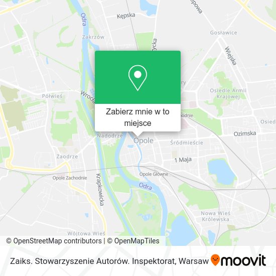 Mapa Zaiks. Stowarzyszenie Autorów. Inspektorat