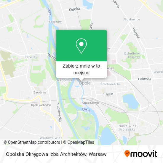 Mapa Opolska Okręgowa Izba Architektów