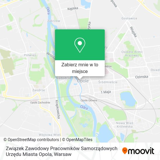 Mapa Związek Zawodowy Pracowników Samorządowych Urzędu Miasta Opola