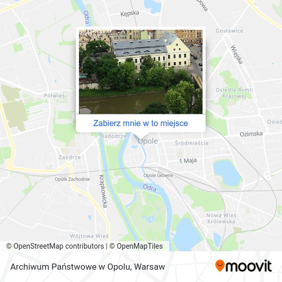 Mapa Archiwum Państwowe w Opolu