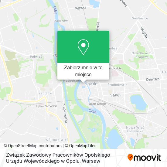 Mapa Związek Zawodowy Pracowników Opolskiego Urzędu Wojewódzkiego w Opolu