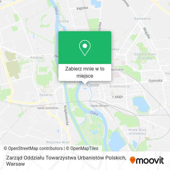 Mapa Zarząd Oddziału Towarzystwa Urbanistów Polskich