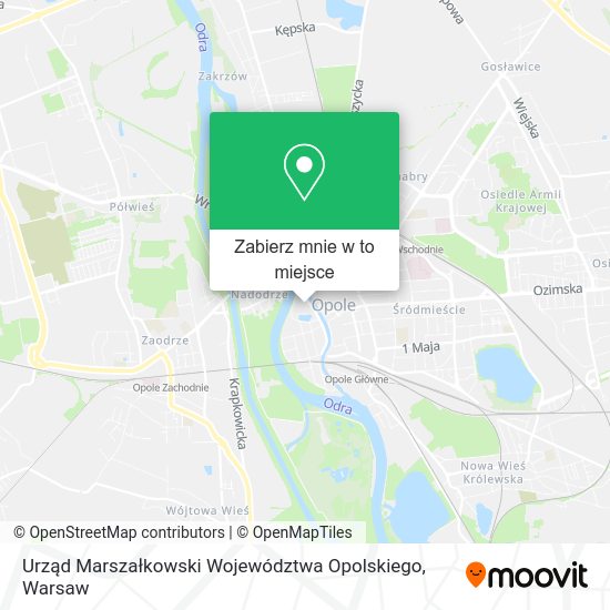 Mapa Urząd Marszałkowski Województwa Opolskiego