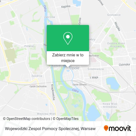 Mapa Wojewodzki Zespol Pomocy Spolecznej