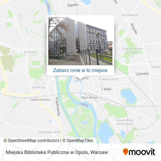 Mapa Miejska Biblioteka Publiczna w Opolu