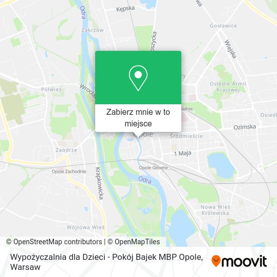 Mapa Wypożyczalnia dla Dzieci - Pokój Bajek MBP Opole