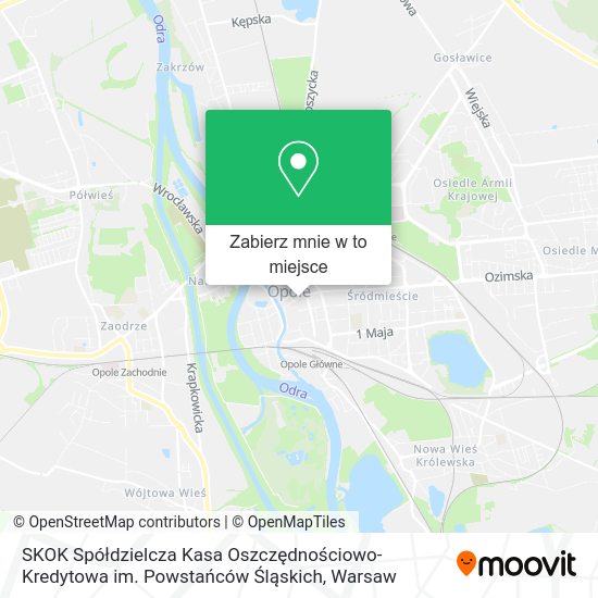 Mapa SKOK Spółdzielcza Kasa Oszczędnościowo-Kredytowa im. Powstańców Śląskich