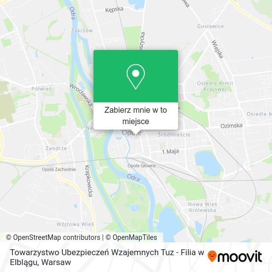 Mapa Towarzystwo Ubezpieczeń Wzajemnych Tuz - Filia w Elblągu