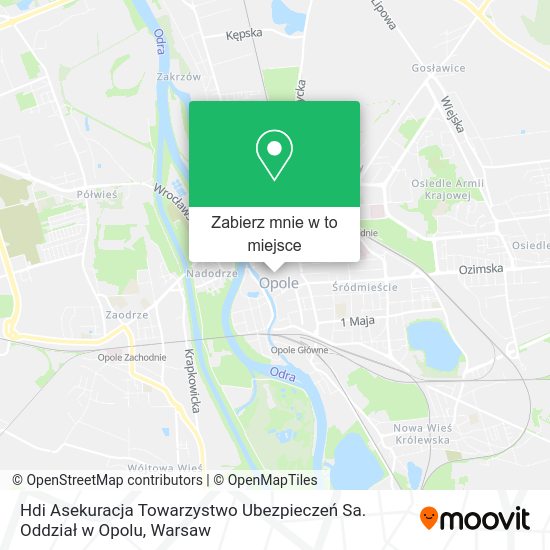 Mapa Hdi Asekuracja Towarzystwo Ubezpieczeń Sa. Oddział w Opolu