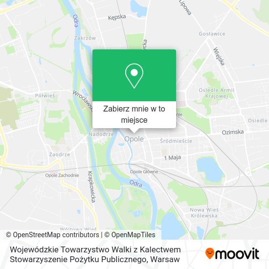 Mapa Wojewódzkie Towarzystwo Walki z Kalectwem Stowarzyszenie Pożytku Publicznego