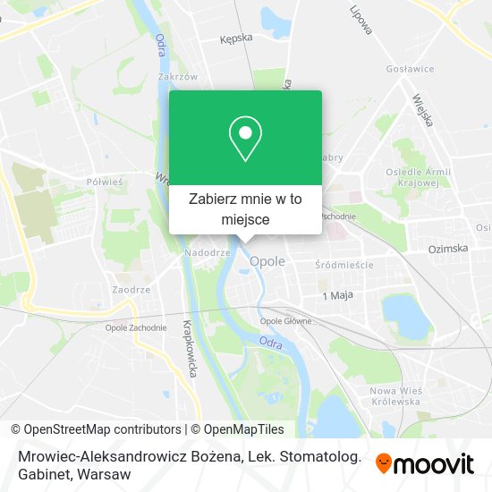 Mapa Mrowiec-Aleksandrowicz Bożena, Lek. Stomatolog. Gabinet