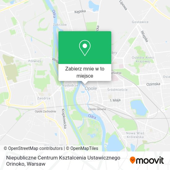 Mapa Niepubliczne Centrum Ksztalcenia Ustawicznego Orinoko