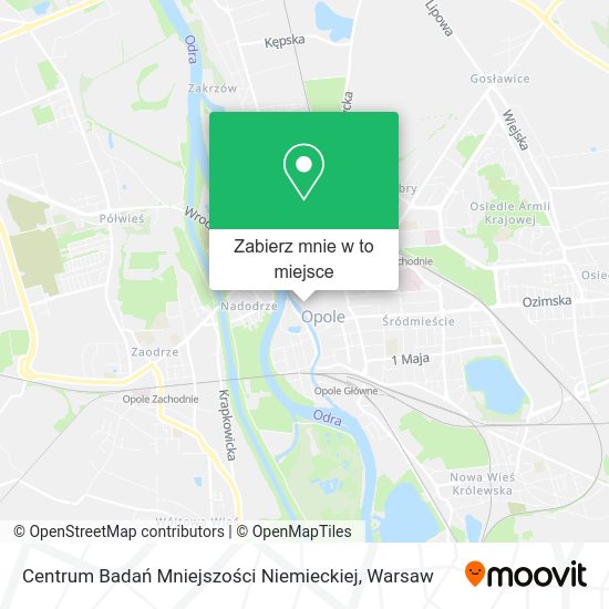 Mapa Centrum Badań Mniejszości Niemieckiej