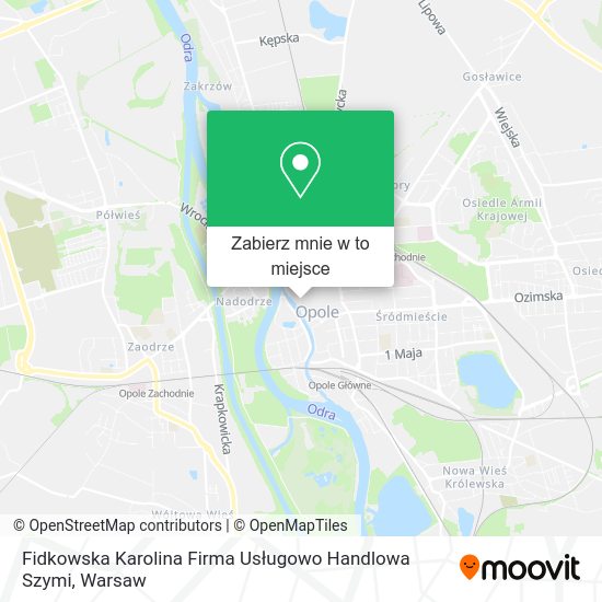 Mapa Fidkowska Karolina Firma Usługowo Handlowa Szymi