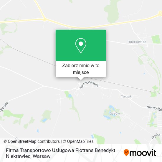 Mapa Firma Transportowo Usługowa Flotrans Benedykt Niekrawiec