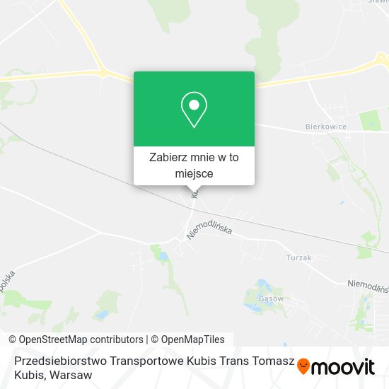 Mapa Przedsiebiorstwo Transportowe Kubis Trans Tomasz Kubis