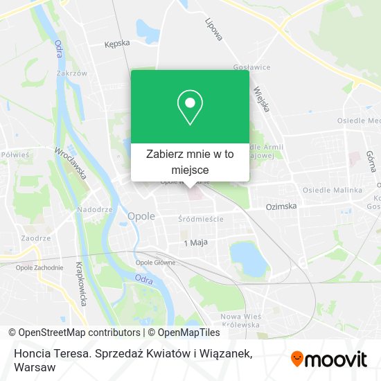 Mapa Honcia Teresa. Sprzedaż Kwiatów i Wiązanek