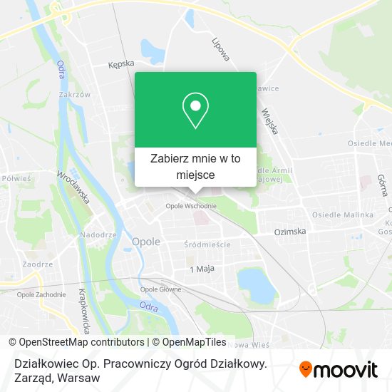 Mapa Działkowiec Op. Pracowniczy Ogród Działkowy. Zarząd