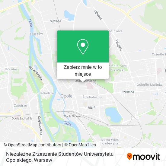 Mapa Niezależne Zrzeszenie Studentów Uniwersytetu Opolskiego