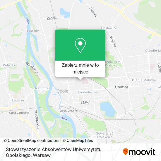 Mapa Stowarzyszenie Absolwentów Uniwersytetu Opolskiego