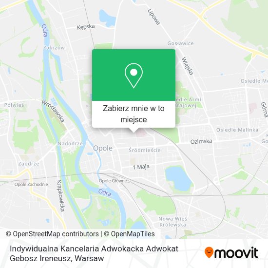 Mapa Indywidualna Kancelaria Adwokacka Adwokat Gebosz Ireneusz