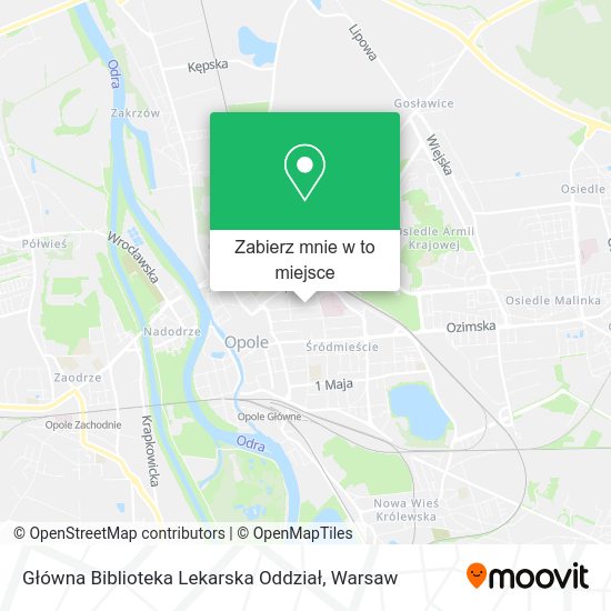 Mapa Główna Biblioteka Lekarska Oddział