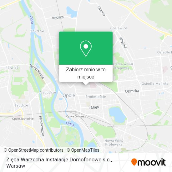 Mapa Zięba Warzecha Instalacje Domofonowe s.c.