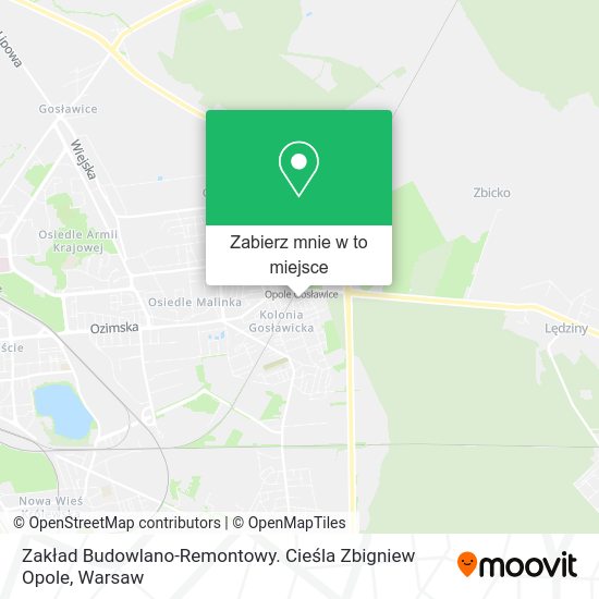 Mapa Zakład Budowlano-Remontowy. Cieśla Zbigniew Opole