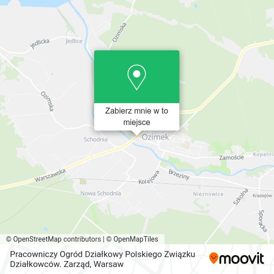 Mapa Pracowniczy Ogród Działkowy Polskiego Związku Działkowców. Zarząd