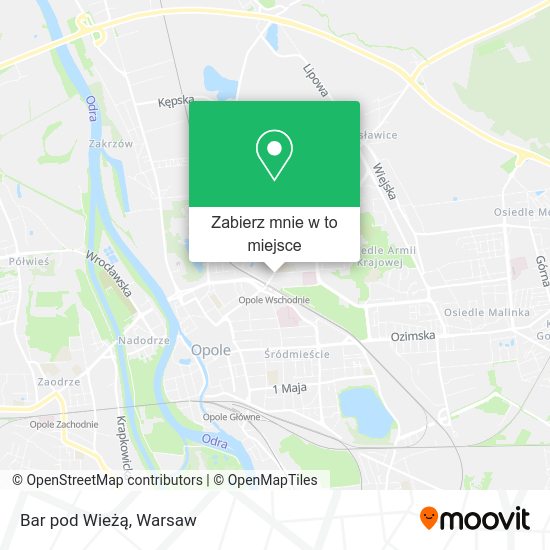 Mapa Bar pod Wieżą