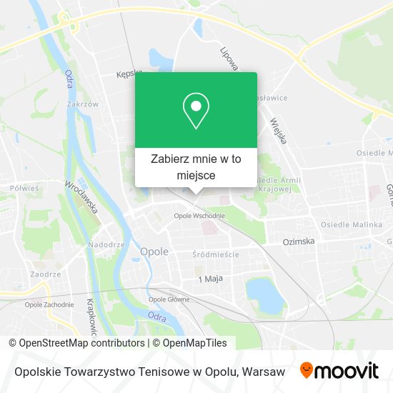 Mapa Opolskie Towarzystwo Tenisowe w Opolu