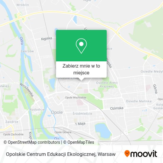 Mapa Opolskie Centrum Edukacji Ekologicznej