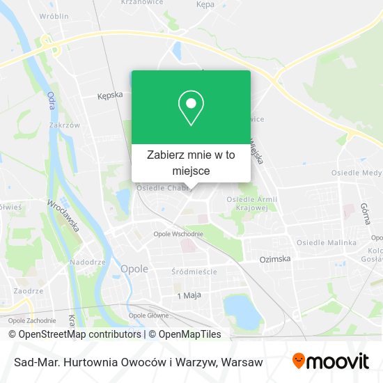 Mapa Sad-Mar. Hurtownia Owoców i Warzyw